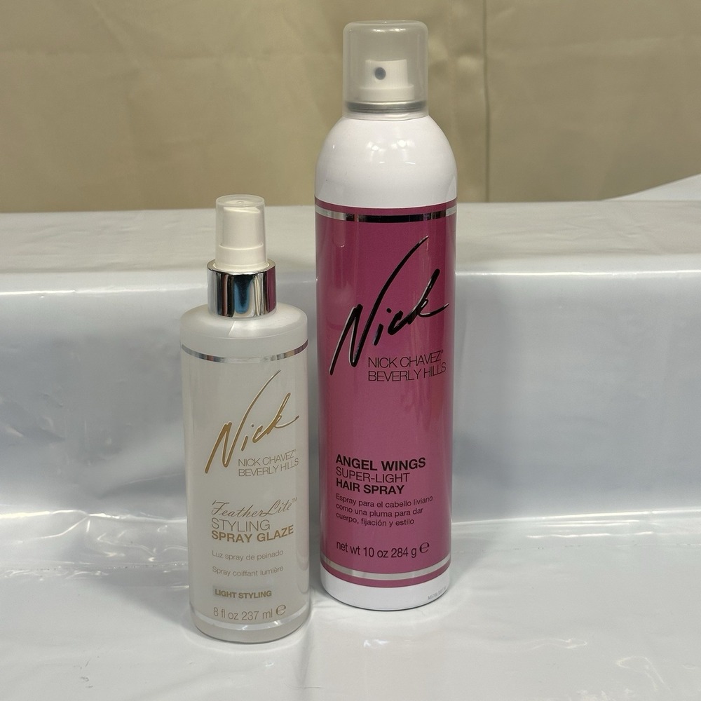 Nick Chavez Combo Beverly Hills Angel Wings Super Light Hairspray 10 oz Rare